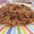 El cooksnap de Luis R.Villar cuando hizo Arroz con pollo y costilla de cerdo.