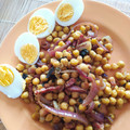 El cooksnap de Chelsea Santos cuando hizo Garbanzos fritos con jamón versión saludable.