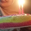 Cooksnap dari Veni Akhdan afrizal untuk resep Pink Ombre Steamed Cake