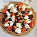 il Francesca quando ha preparato Pizza di lenticchie con zucca arrosto, ceci neri e olive