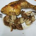 El cooksnap de María Isabel Pérez Lizardo cuando hizo Pollo asado con champiñones.
