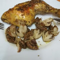 El cooksnap de María Isabel Pérez Lizardo cuando hizo Pollo asado con champiñones.
