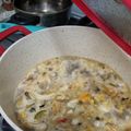 El cooksnap de Carolina Urbina cuando hizo Caldillo de mariscos.