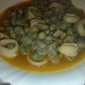 El cooksnap de Conchi Cáceres cuando hizo Habas con sepia.