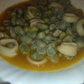 El cooksnap de Conchi Cáceres cuando hizo Habas con sepia.