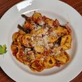 Selena Grimes Rodriguez's cooksnap of when they made Bacon with Tortellini and Asparagus.