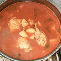 El cooksnap de Rey Jiménez cuando hizo Pollo entomatado con papas y arroz rojo.