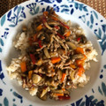 El cooksnap de Enrique C. cuando hizo Revuelto de carne con verduras y salsa de ostras.