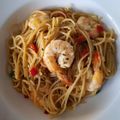 Cooksnap dari Tina Hasbie untuk resep Garlic Prawn Spaghetti