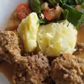 El cooksnap de Alexandra Almeida cuando hizo Albóndigas con salsa y puré de papas.