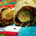 Jake's cooksnap of when they made Vickys Banana Burritos, GF DF EF SF NF.