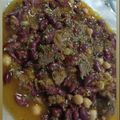 El cooksnap de Antonella Torres cuando hizo Porotos colorados con carne.