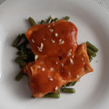 El cooksnap de MaryGlory cuando hizo Bacalao con tomate y espaguetis de judías verdes.
