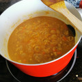 El cooksnap de Lucía Contreras cuando hizo Lentejas con soja texturizada y arroz.