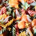 El cooksnap de Carmeta cuando hizo Espaguetis tricolor con salteado de verduras y ras el hanout.