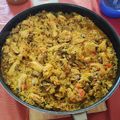 El cooksnap de Eduardo Jorge Papescu cuando hizo Paella con mariscos y pollo.