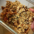 El cooksnap de Marieta cuando hizo Granola de almendras rápida en Air Fryer y smoothie de plátano.