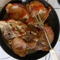 El cooksnap de Cristina Silva cuando hizo Chuletas de cerdo a la naranja.