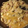 El cooksnap de Isabel cuando hizo Paella de mariscos.
