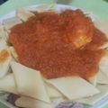 El cooksnap de Nicole Muñoz cuando hizo Tallarines rojos criollos.