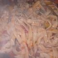 El cooksnap de Natalia Denise cuando hizo Mis tallarines a la putanesca.