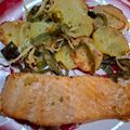 El cooksnap de Lola Burgos cuando hizo Salmón con verduras en airfryer.