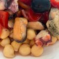 El cooksnap de Irene-Guirao cuando hizo Salpicón de marisco con garbanzos.