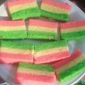 Cooksnap dari Joeny Shony untuk resep Bolu Santan Kukus Lapis Trio / Pelangi Tanpa Pengembang