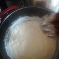 El cooksnap de Ines Pierola cuando hizo Salsa Alfredo.