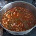 El cooksnap de José cuando hizo Alubias con judías verdes.