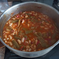 El cooksnap de José cuando hizo Alubias con judías verdes.