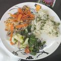 El cooksnap de Pebbels cuando hizo Cerdo a la naranja y jengibre con zanahorias.
