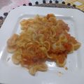 El cooksnap de Romina Daveri cuando hizo Pasta con salsa dulce de tomates y zapallo/calabaza.