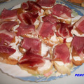 El cooksnap de penchi briones garcia cuando hizo Pintxos de roquefort y jamón.