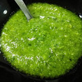 El cooksnap de SeñorCarpaccio cuando hizo Salsa pesto.