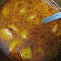 Farida khan's cooksnap of when they made Arbi masala curry.