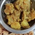 Ashish Panchal's cooksnap of when they made Baingan aloo ki sabji.
