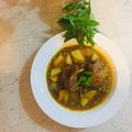 Meerab Rais's cooksnap of when they made Alloo gosht.