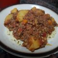 El cooksnap de Julieta Couto cuando hizo Guiso de lentejas sin carne.