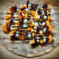 El cooksnap de Arianne cuando hizo Brochetitas de jamón, mozzarella y melón.