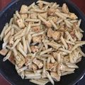 El cooksnap de Dora Elia Pérez cuando hizo Pasta con pollo, fitness light.