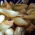 Abe's cooksnap of when they made Chicken Pasta Salad.