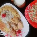 کوک اسنپ سارا بعد از امتحان کردن دمی پلو شوشتری با مرغ سرخ شده.