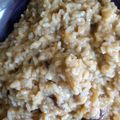 El cooksnap de Rafricana cuando hizo Risotto de Berenjena con miel.
