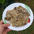 El cooksnap de Nutricion y dietetica cabrera cuando hizo Arroz meloso con alcachofas.