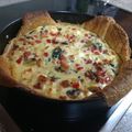 El cooksnap de Miriam* cuando hizo Quiche de salchichas y calabacín.