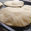 El cooksnap de Rocio Luna cuando hizo Pan árabe.