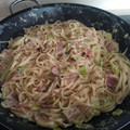 El cooksnap de Blckcurry cuando hizo Tallarines a la carbonara🍝🧀🥓.