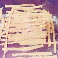 El cooksnap de Ángeles cuando hizo Fideos caseros.
