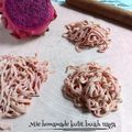 Cooksnap dari Mama fathan untuk resep 327. Mie Homemade Kulit Buah Naga Eggless